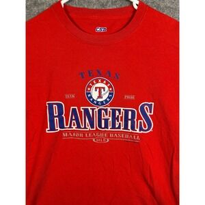 Vintage Texas Rangers MLB T-Shirt Mens XL Red CSA VF Imagewear Graphic Tee